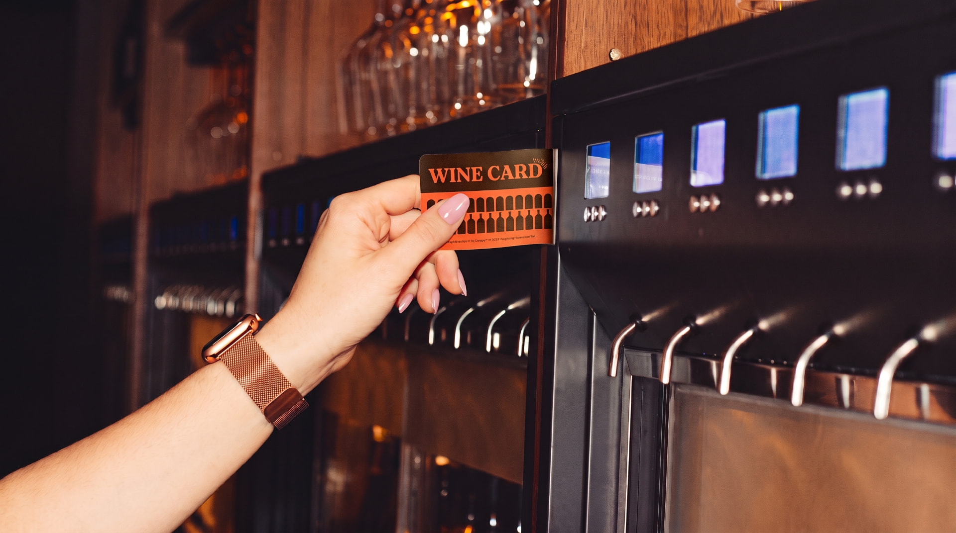 Wine Room - Weinkarte am Dispenser